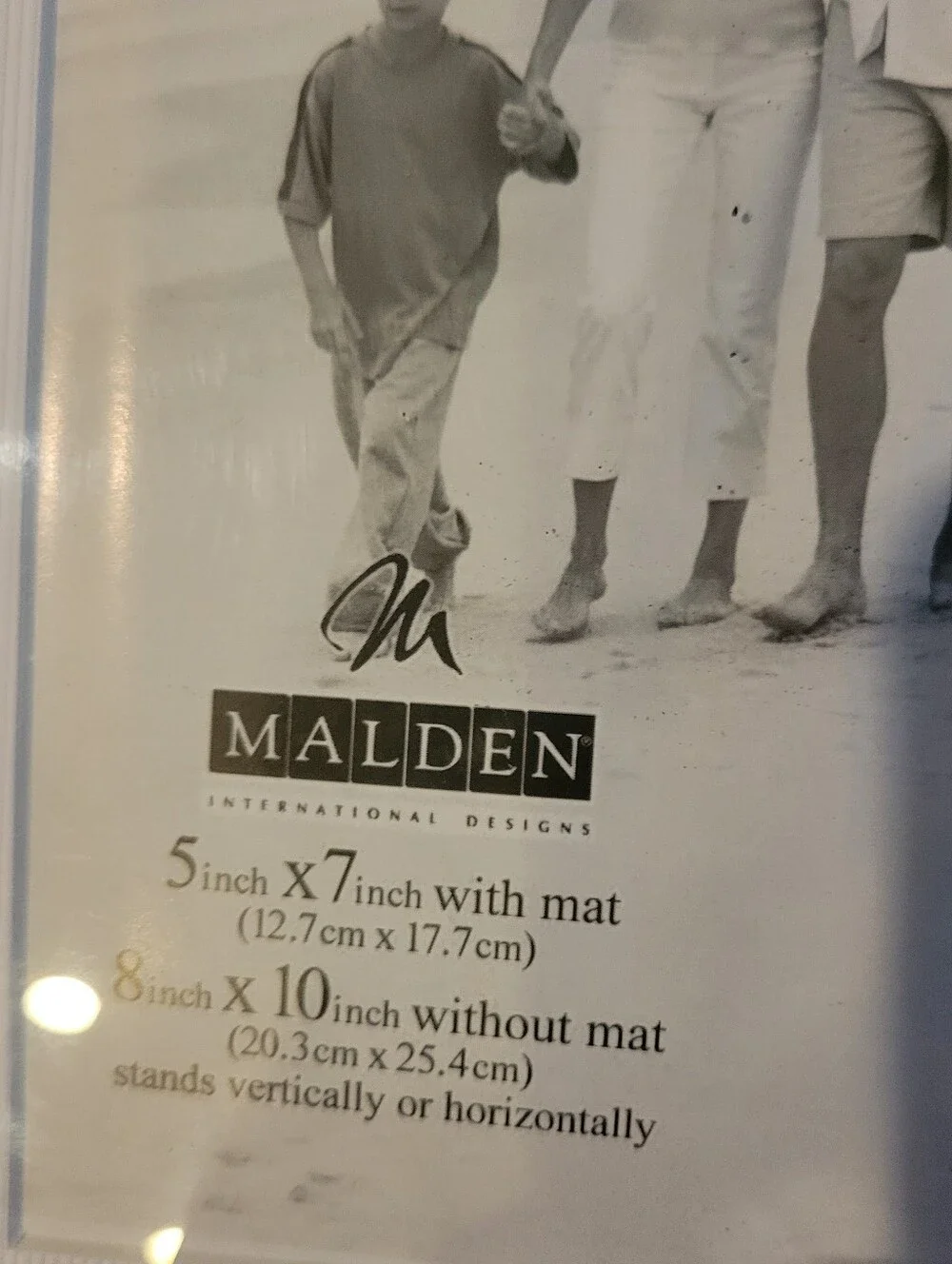 New Old Stock Malden Black Picture Frame 5x7 OR 8x10 Free Standing